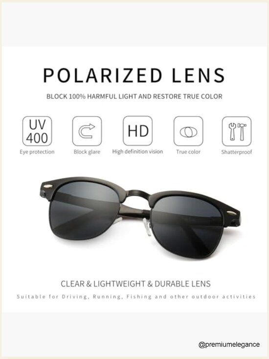 Classic Half-Frame Polarized Sunglasses for Driving Travel Outdoor main image 6